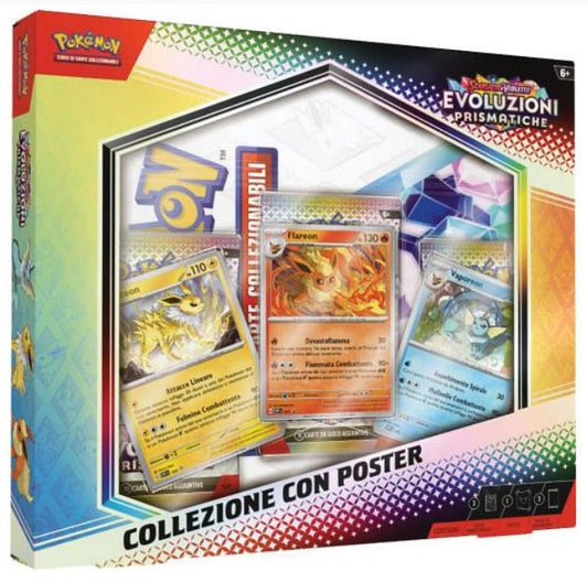 Pokemon Evoluzioni Prismatiche Collezione con Poster