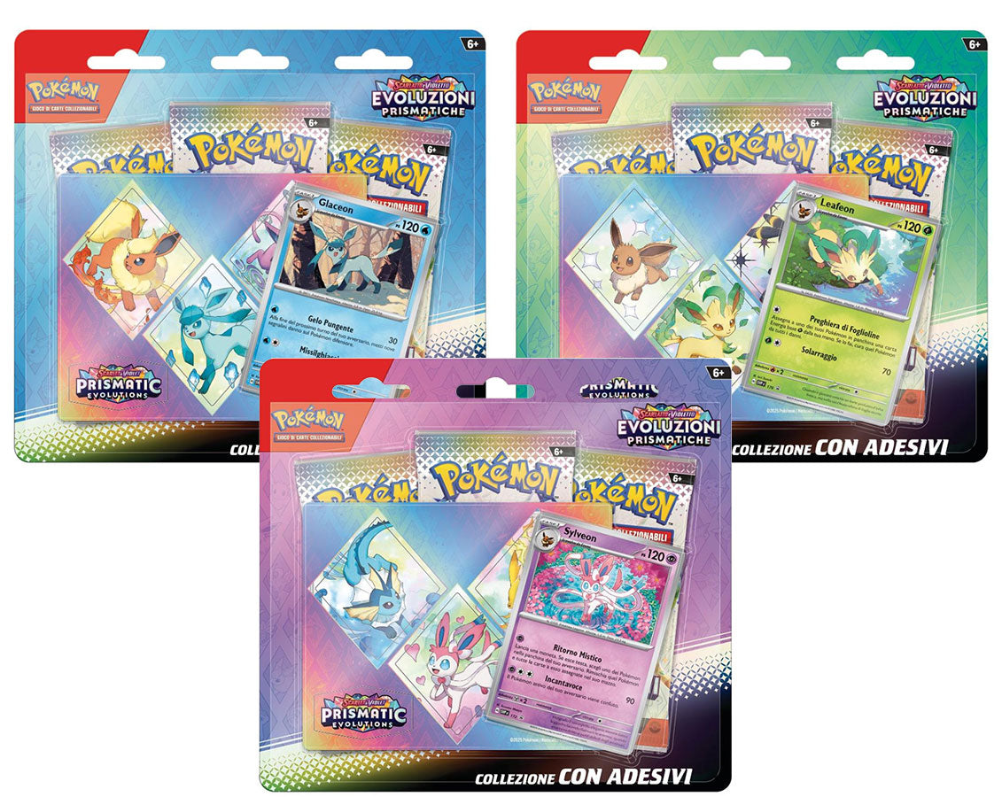 Pokemon Evoluzioni Prismatiche Collezione con Adesivi