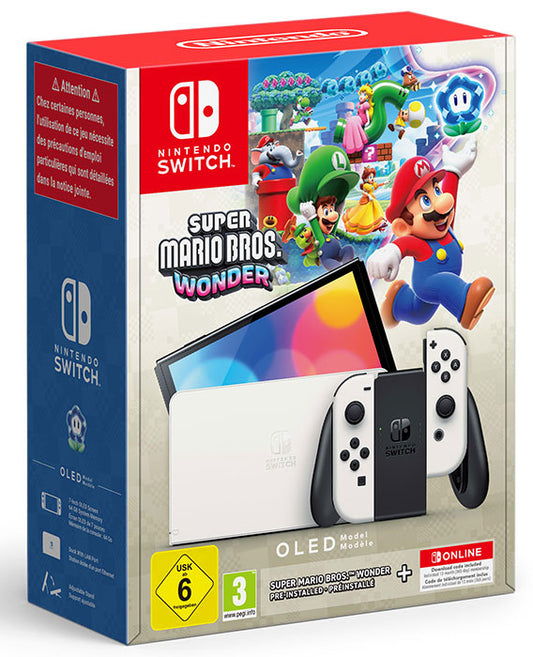 NINTENDO Switch OLED+Super Mario Bros. Wonder+12 Mesi NSO